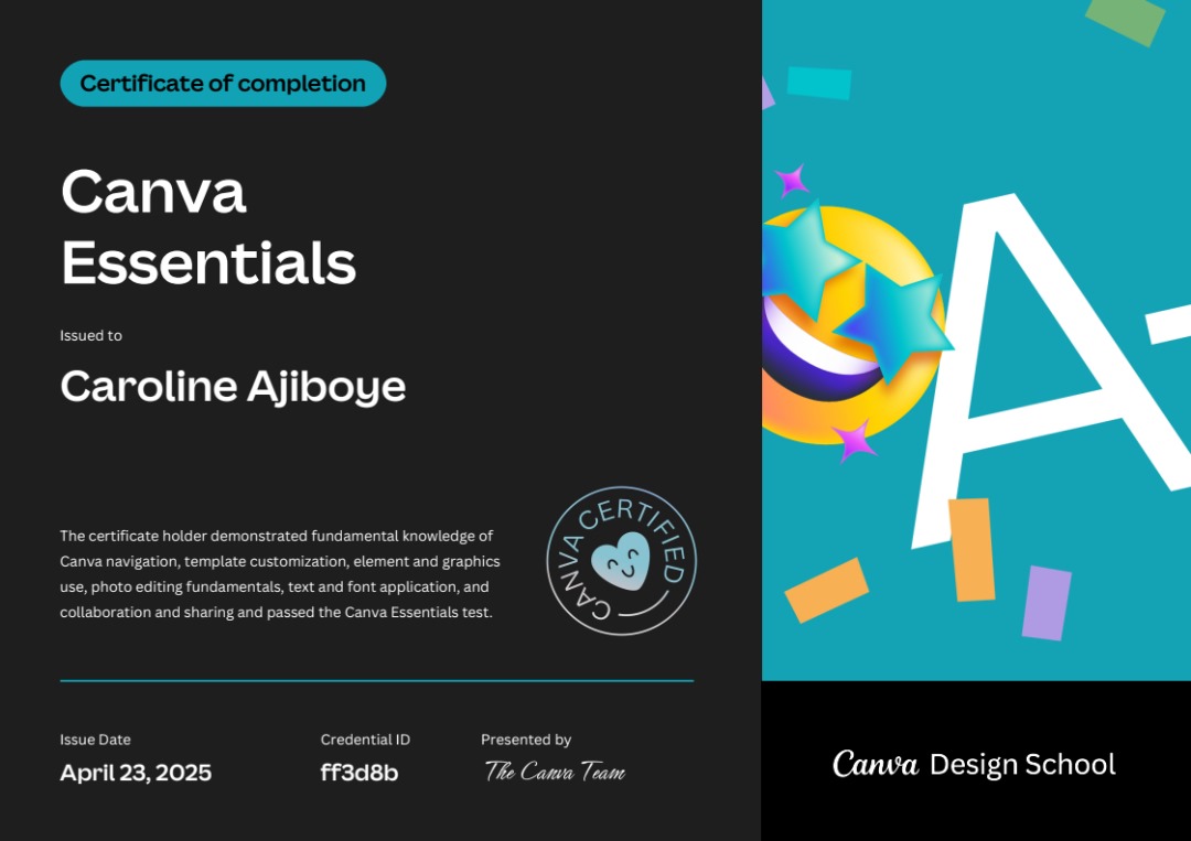 Canva Design Certificate
